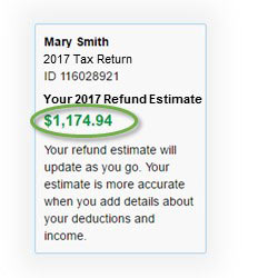 Live online tax refund calculator