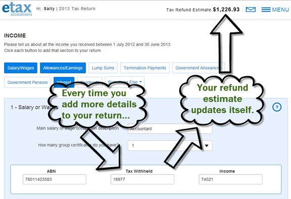2014 tax return refund estimate tool