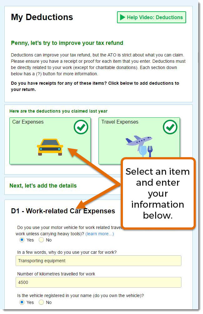 How to use the Etax online tax return