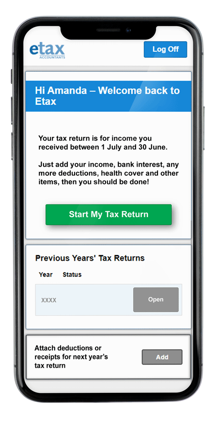 Fast track your tax return, upload receipts throughout the year
