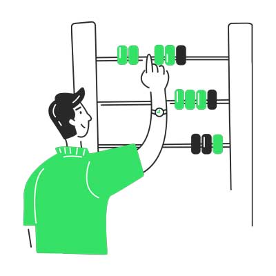 Man working out how long it will take to get out of debt