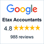 google star rating of etax