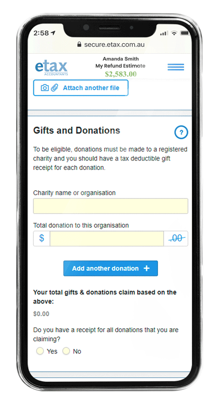 Claim tax deductible charity donations in your tax return