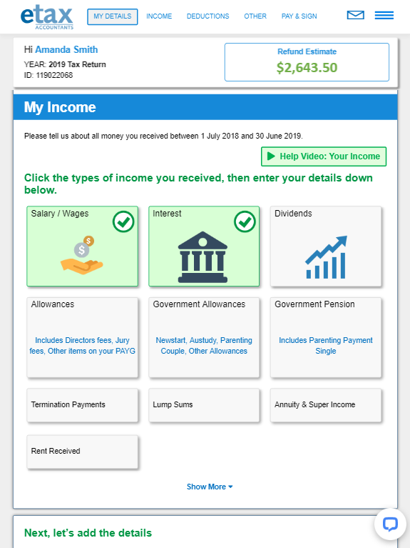 Enter all your income for the most accurate tax refund calculation