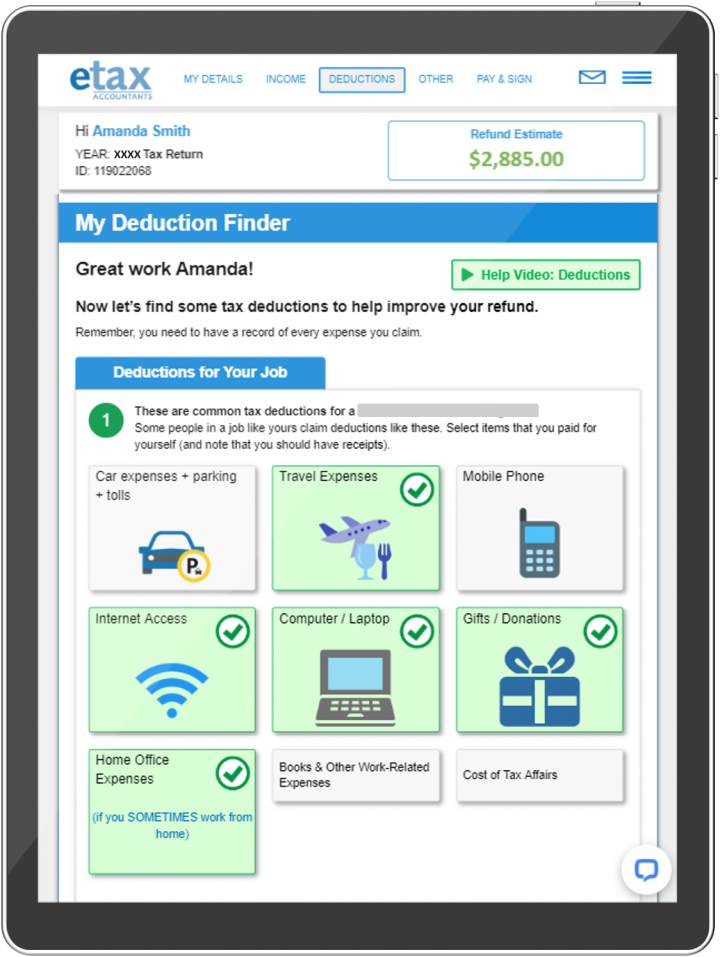 Enter all your information including your deductions to see your tax return estimate