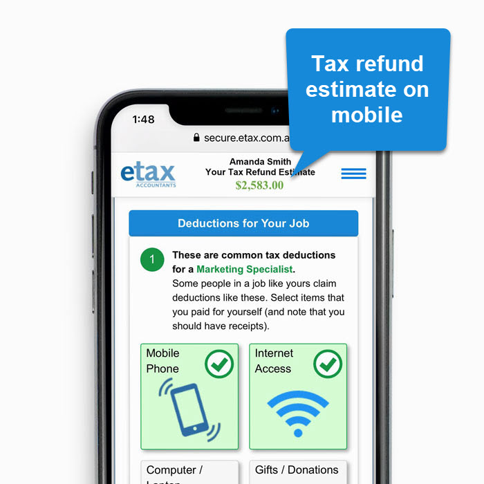 See your tax deductions increase your refund estimate as you go