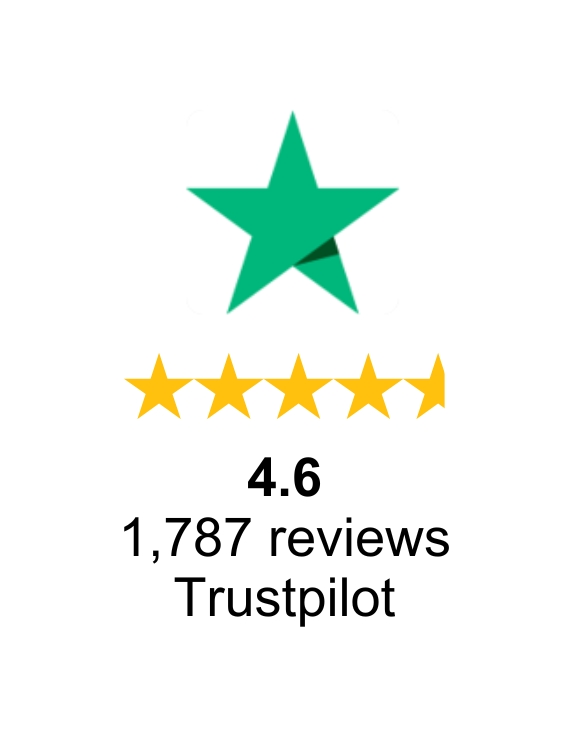 Trustpilot 4.6 star review rating at June 2023