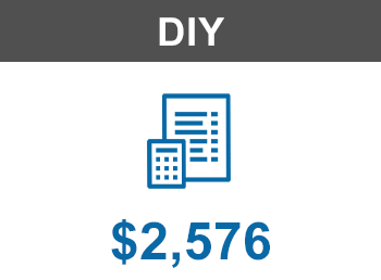 Icon showing DIY average tax refund at $2576