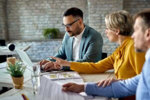 Couple discussing negative gearing tax benefit