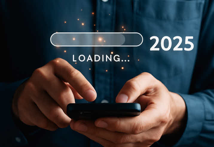 Man using phone to enter 2025 tax return at etax.com.au