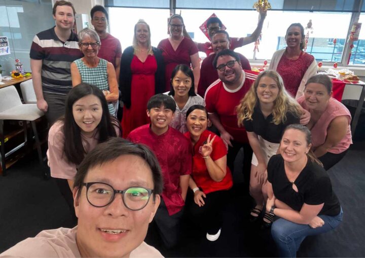 Etax staff celebrating Chinese New Year