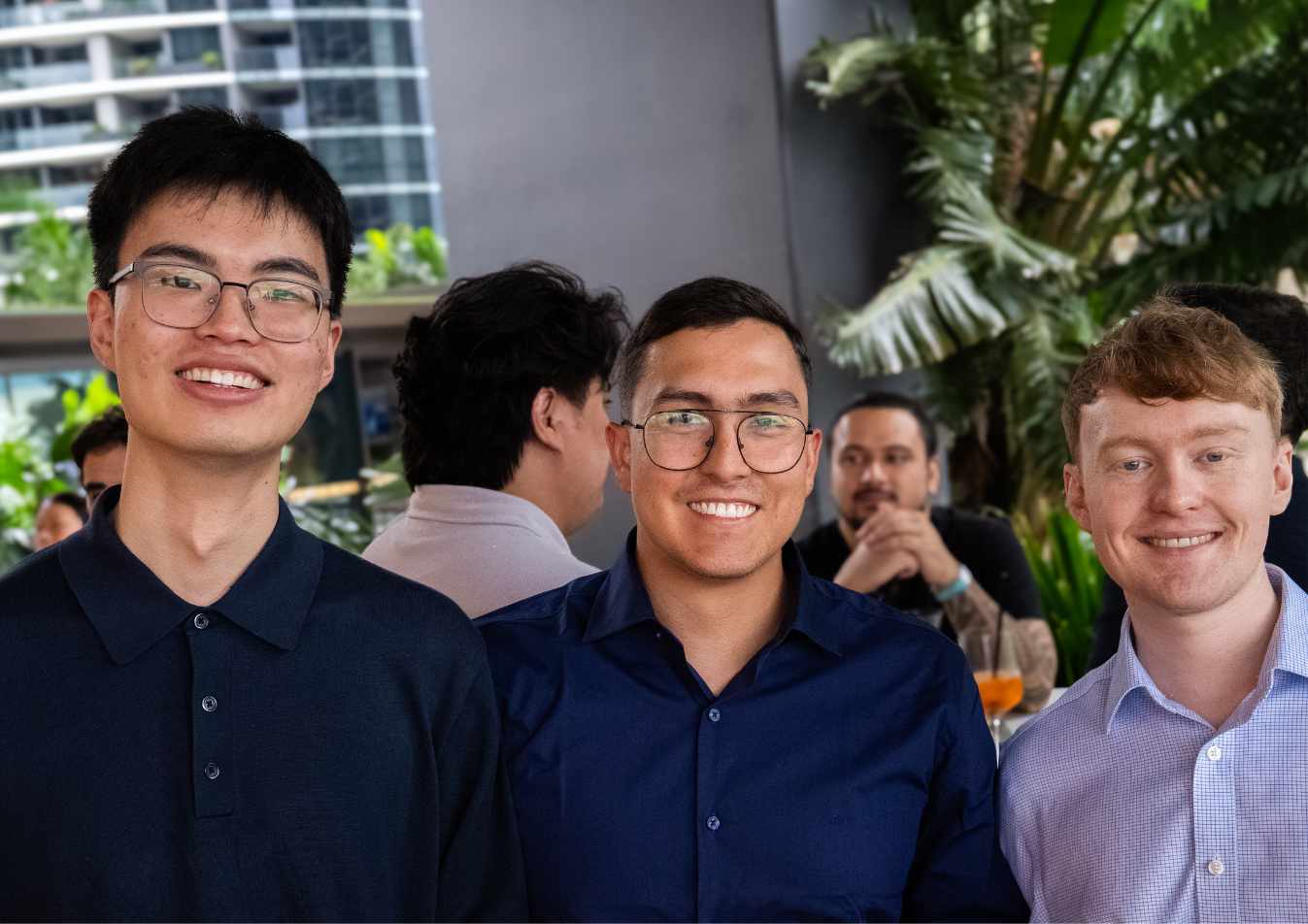 Etax employees at a staff event