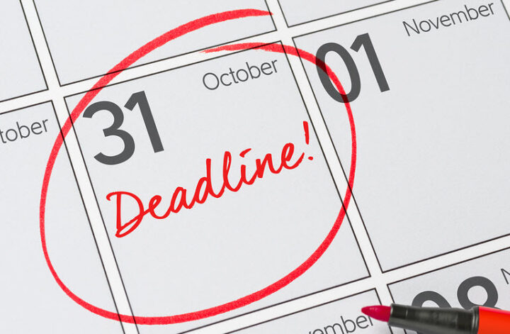 Tax deadline circled on calendar